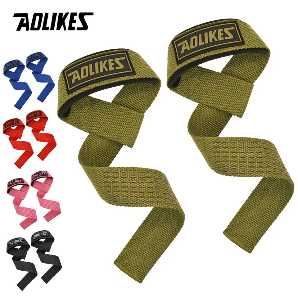 AOLIKES Fitness podnoszenie pasek na nadgarstek Brace do podnoszenia ciężarów Crossfit kulturystyka wsparcie hantle ciężary trening siłowy