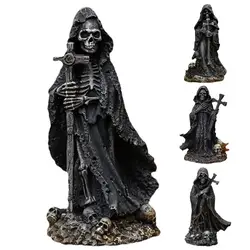 Devil Descent Decorative Figurine Gothic Resin Figurine Black Horror Robe Halloween Sculpture The Creeper Reaper Novelty