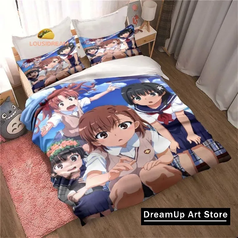 A Certain Scientific Railgun Sheets Bedding Set Boys Girls Twin Queen King Size Duvet Cover Pillowcase Bed boys Adult Bedroom