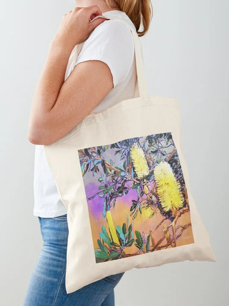 

Yellow Banksia Tote Bag reusable shopping bags tote bag canvas large size bags