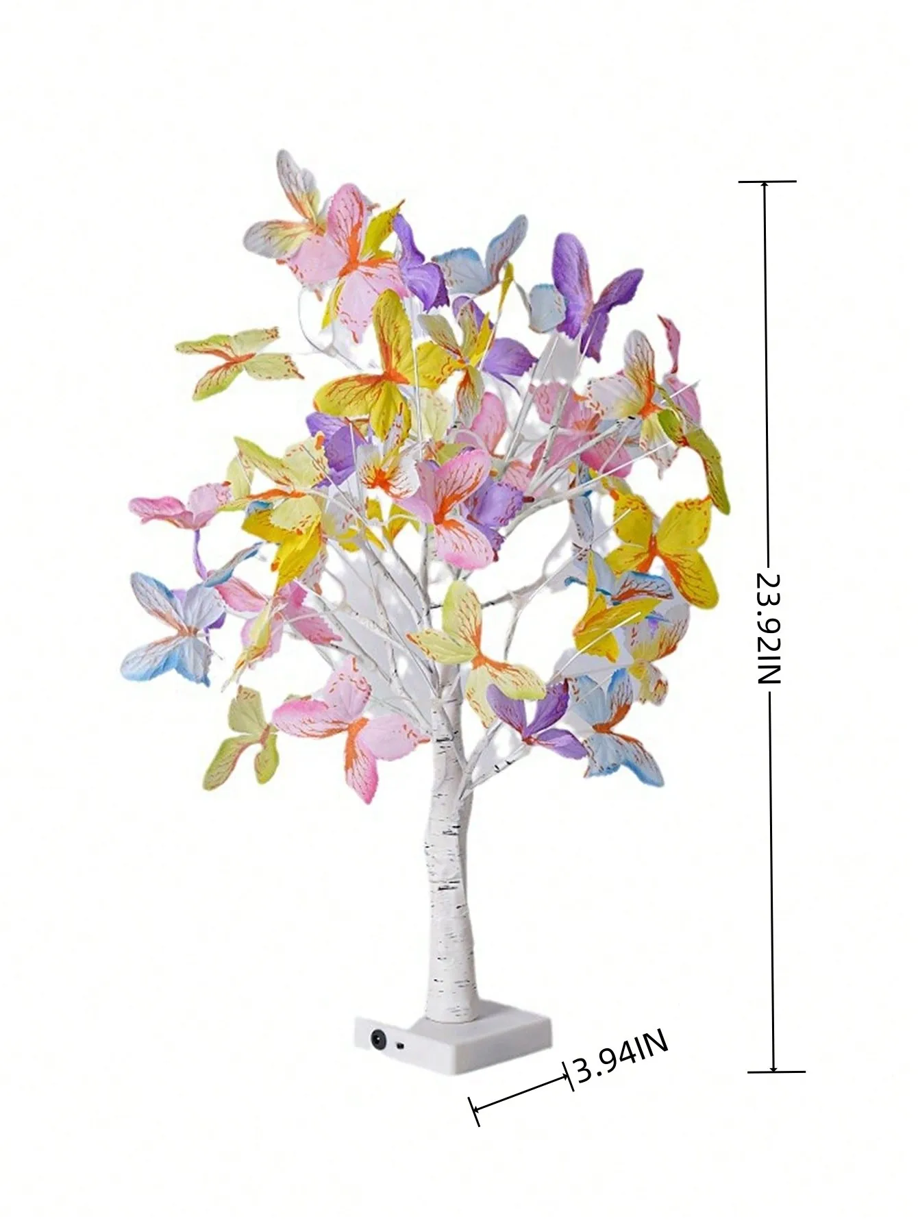 1PC24LED Colorful Butterfly Tree Lamp Shape Lamp Decorative Lamp,Battery Powered(Without battery),Used For Wedding,Party