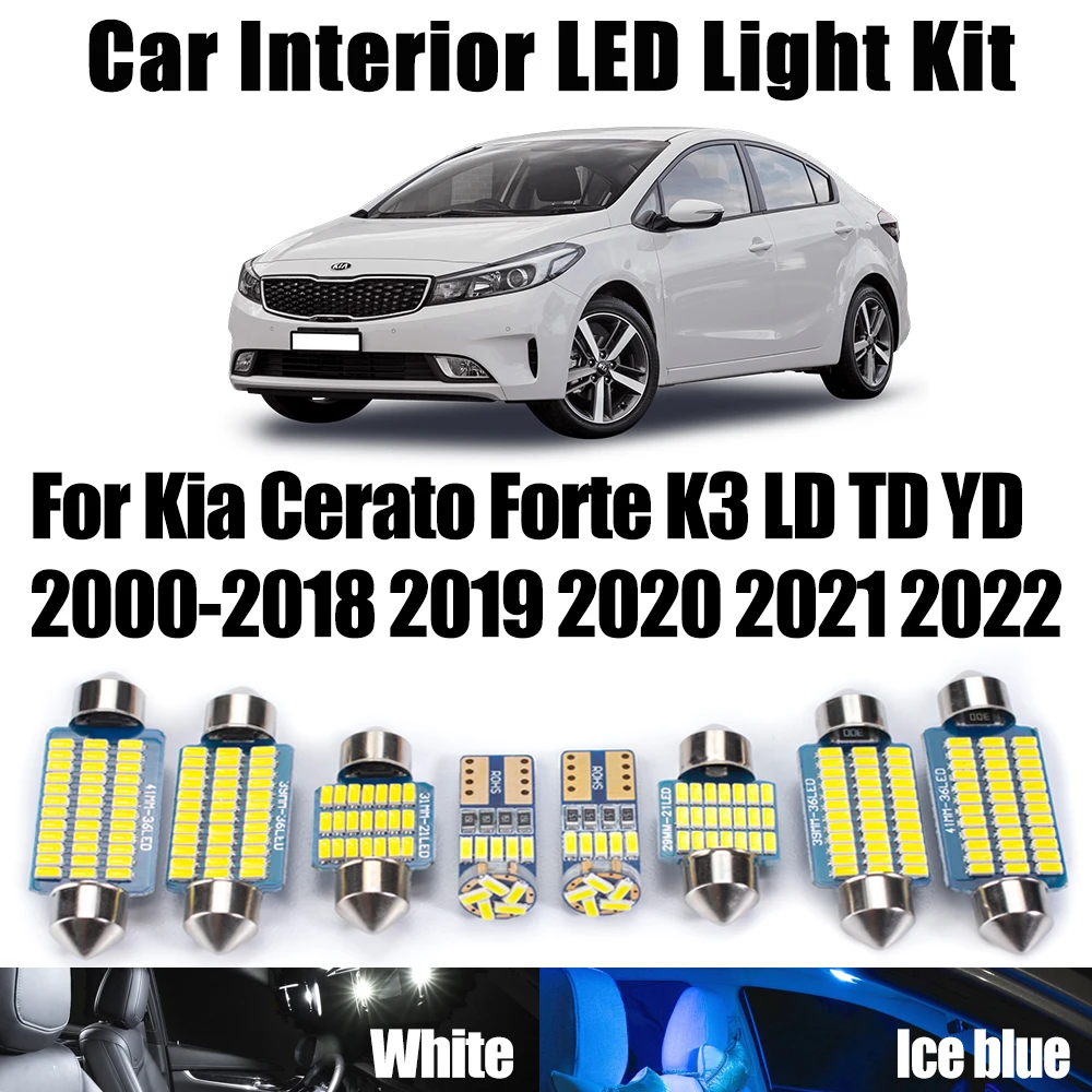 

Canbus LED Interior Reading Light Map Dome Trunk Bulbs Kit For Kia Cerato Forte K3 LD TD YD 2000- 2020 2021 2022 Car Accessories