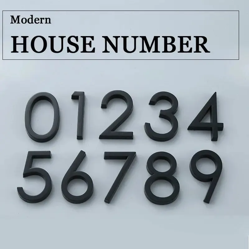 Self Adhesive house numbers for outside Apartment Plastic Doorplate Home Door Plaque Numbers Signs Mailbox Street Numbers
