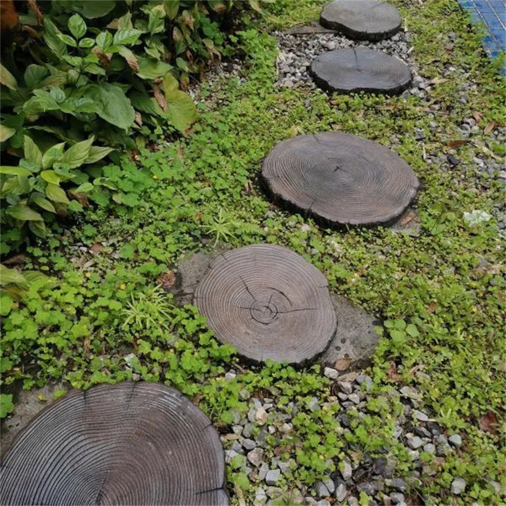 35cm Stepping Tree Mold Cement Imitation Stump Stump Ting Step Courtyard House Floor Tile Stepping Stone