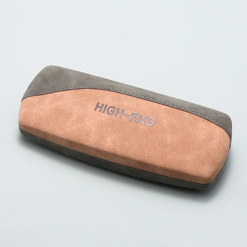 Fashionable Oval Metal Flip Glasses Case Anti-Stress Portable Hard Shell Glasses Case