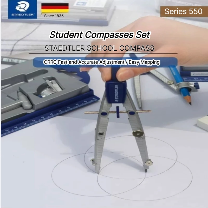 STAEDTLER Compass 550 With Obtuse Angle, Can Hold A Pencil For Drawing, Suitable For Junior High And Elementary School Students. - view 4