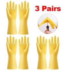 Household Gloves Waterproof Kitchen Dishes Cleaning Rubber Latex Rubber Gloves Beef Tendon Durable and Durable