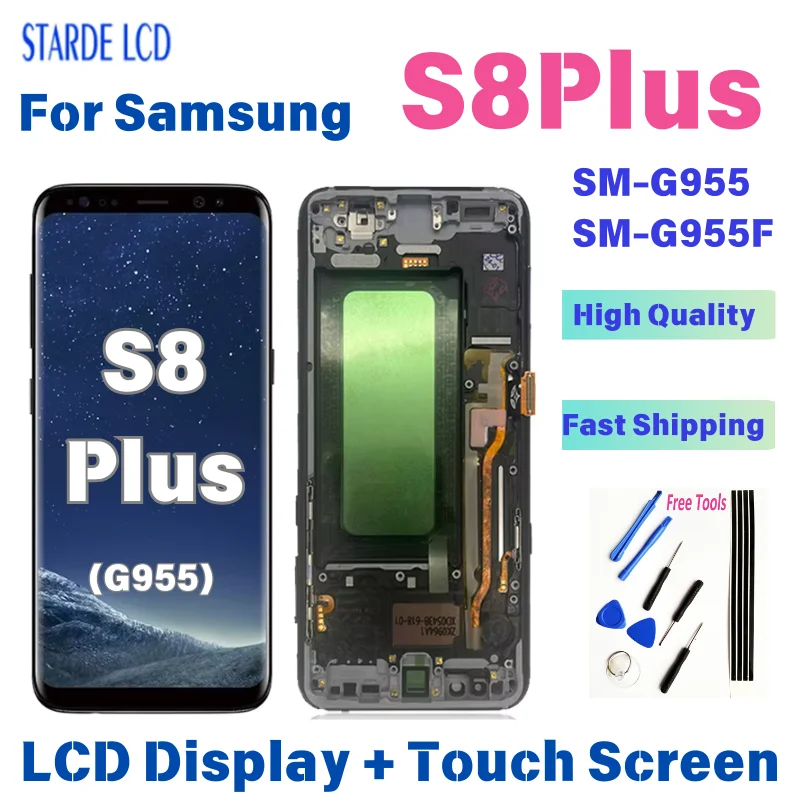 

TFT For Samsung Galaxy S8 plus LCD Display Touch Screen Digitizer Assembly G955 SM-G955F SM-G955 Replacement
