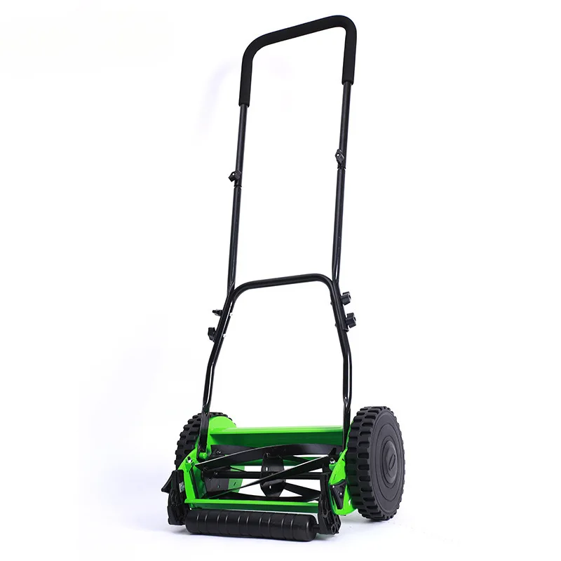New 12-Inch Manual 4-Stroke Small Hand Push Lawn Mower Multi-Function DIY Garden Trimmer Areas 1 Year Warranty