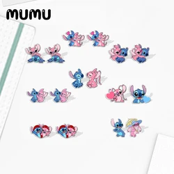 Pendientes de resina acrílica para chica, joyería epoxi con forma de Ángel y amor, regalo hecho a mano, novedad de 2024