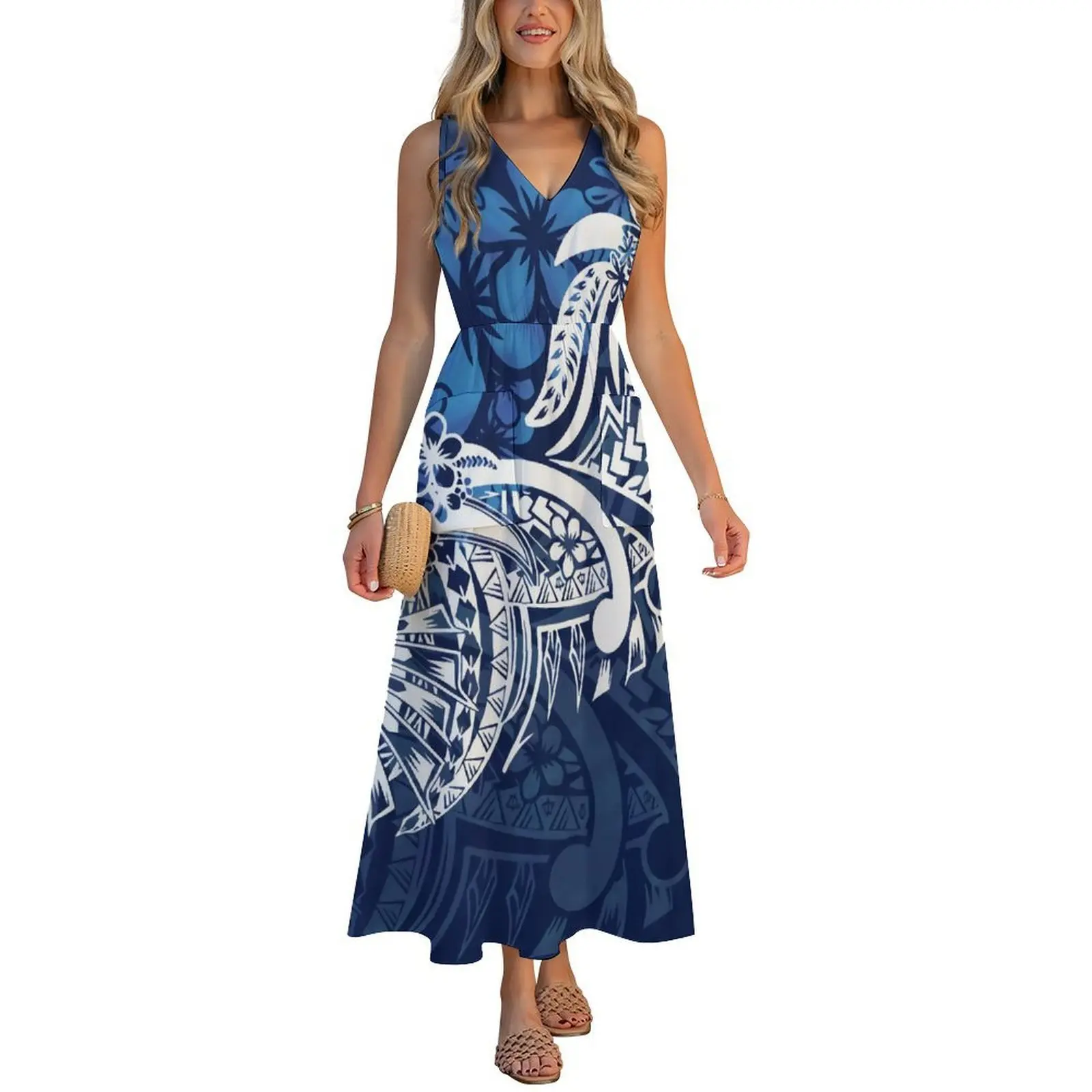 Vestido fijian com sexidade adicionada, tribo polinésia, vestido halter de festa personalizado com estampa de arte havaiana, roupas femininas elegantes