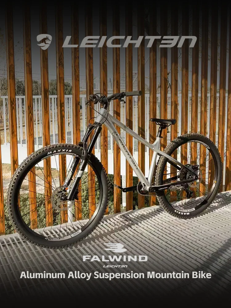 LEICHTEN FALCON Hardtail Mountain Bike, Aluminum Alloy AM MTB, Air Suspension Fork, Hydraulic Disc Brake for Trail Riding