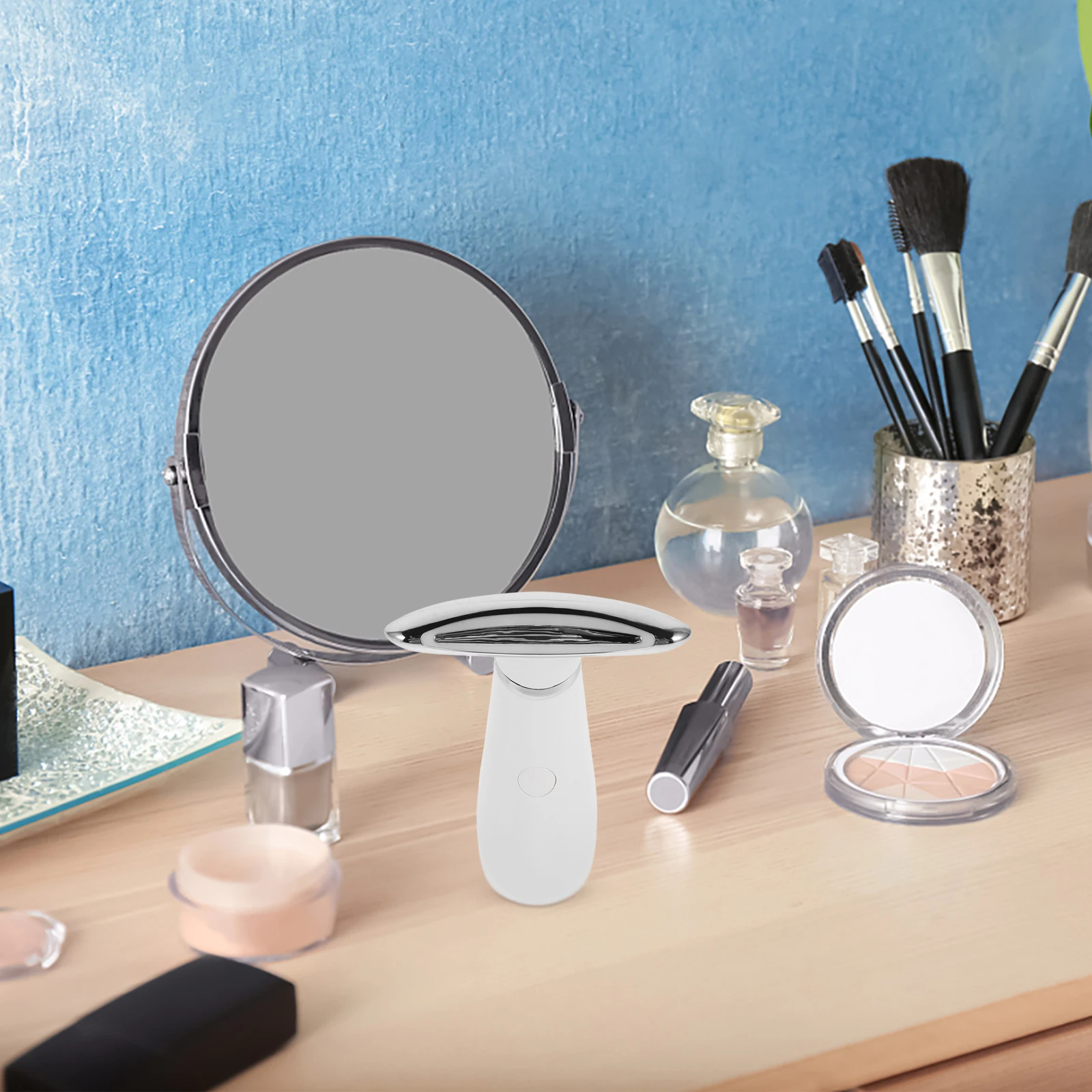 สีแดงสีฟ้า Light TherapyFacial Lifting Firming อุปกรณ์สําหรับผิวความยืดหยุ่นคอเครื่องมือความงามเครื่องมือนวดหน้าริ้วรอย