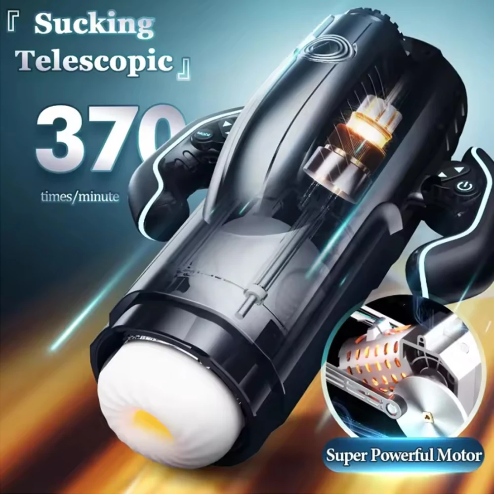 AIERLE Automatic Sucking Telescopic Male Masturbator With Game Powerful Vacuum Sucking Blowjob Piston Adults Sex Toys for Men
