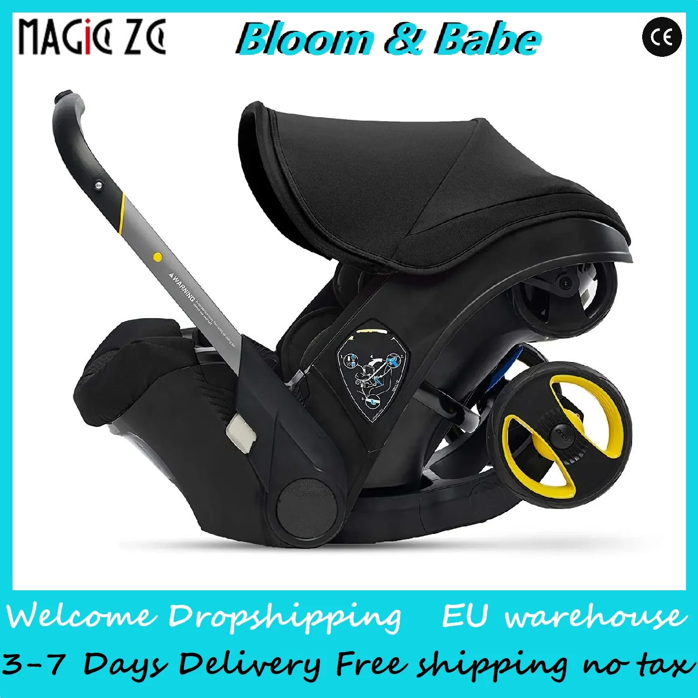 Carro ligero 4 en 1, cochecito ligero para bebé, carrito de seguridad, cochecitos de bebé con cuatro ruedas, cochecito de bebé doona