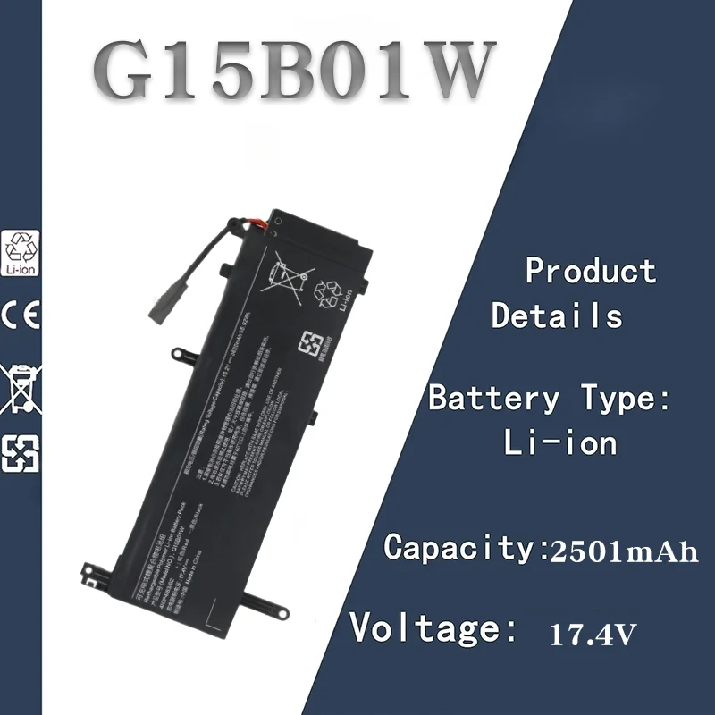 

Replacement Laptop Battery for Xiaomi TM1705 TM1801 G15B01W | Compatible with Game Book 15.6 (2018/2019) | 17.4V 2501-3000mAh