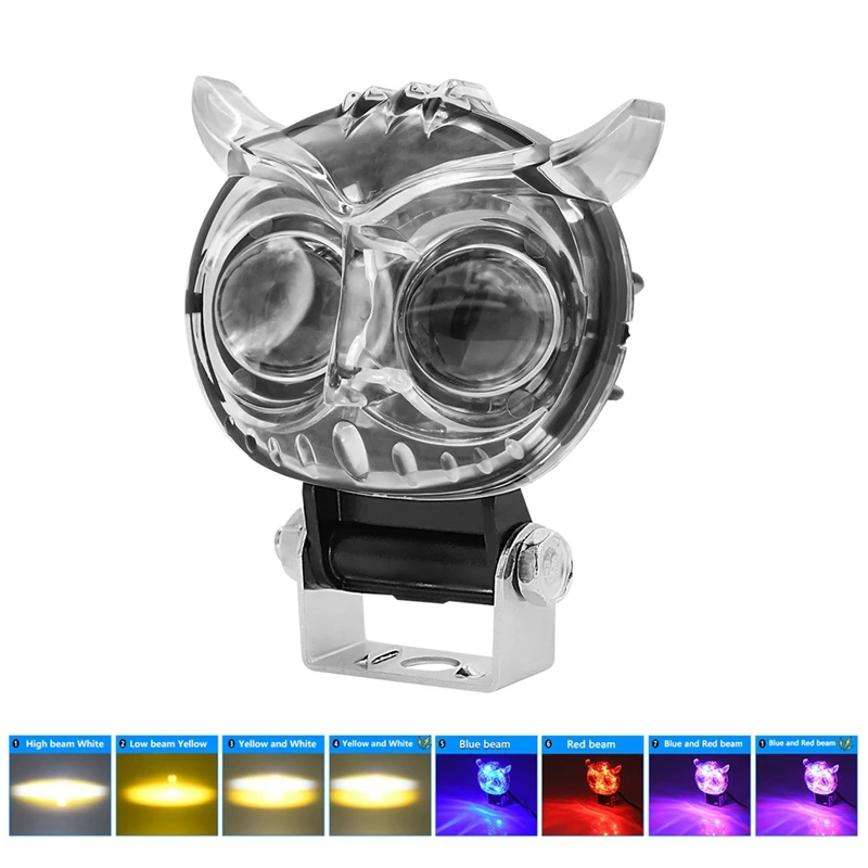 LED Lens Spotlight Color Light Auxiliary Fog Lamp Double Lenses Spotlights for Motorcycle Truck Car ATV SUV Boat Tractor