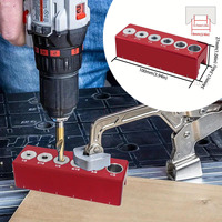 Vertical Pocket Hole Drilling Locator Carpentry Inch Portable Dowel Positioner Multifunctional 90 Degree Punch Locator Mini Jig