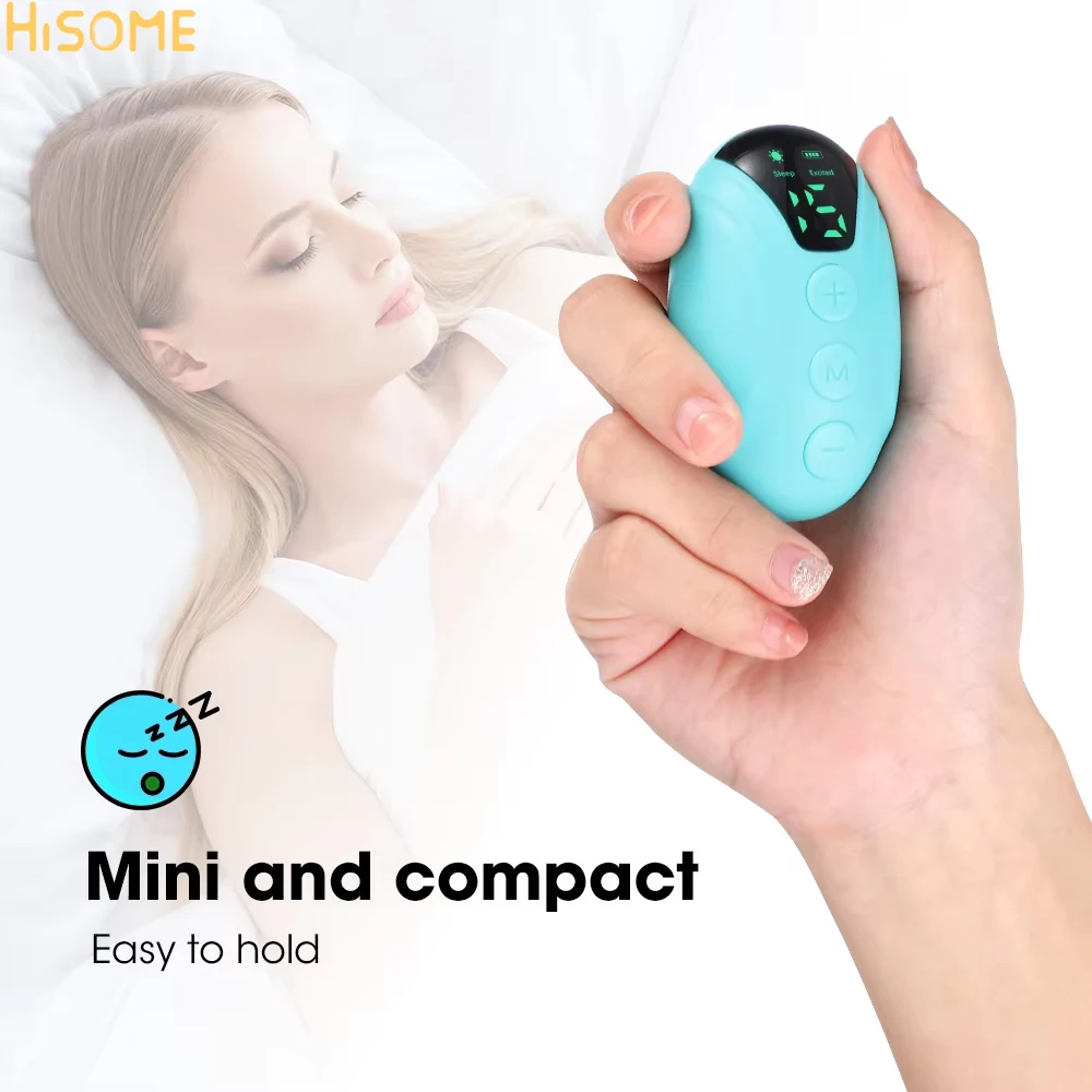 Mini Handheld Sleep Aid Device EMS Pulse Stimulation Help Sleep Night Anxiety Therapy Relaxatio Pressure Relieve Insomnia Instru