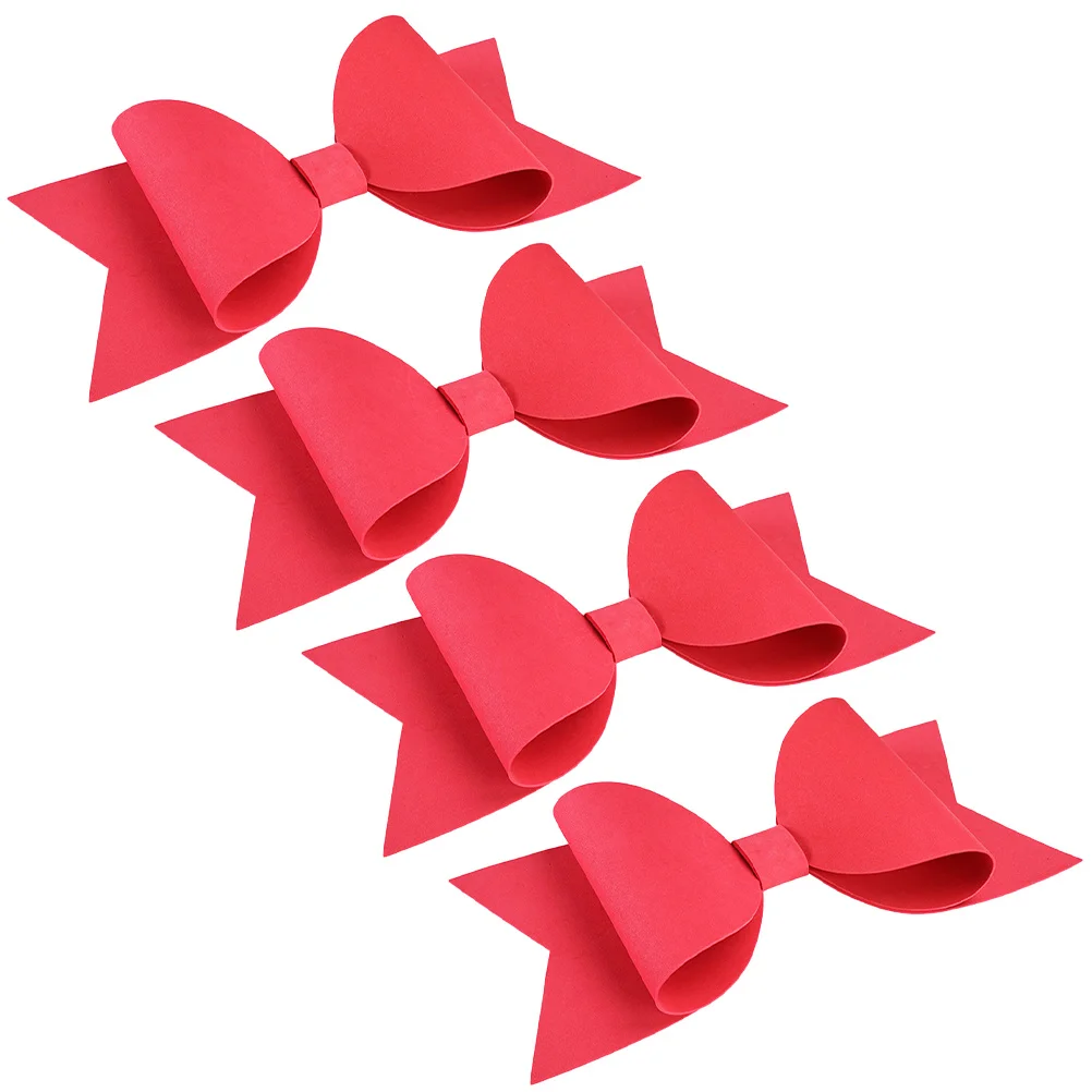 

4Pcs Christmas Tree Bows Eva Decorative Bowknots Holiday Hanging Ornaments for Xmas Decorations Indoor Party Supplies