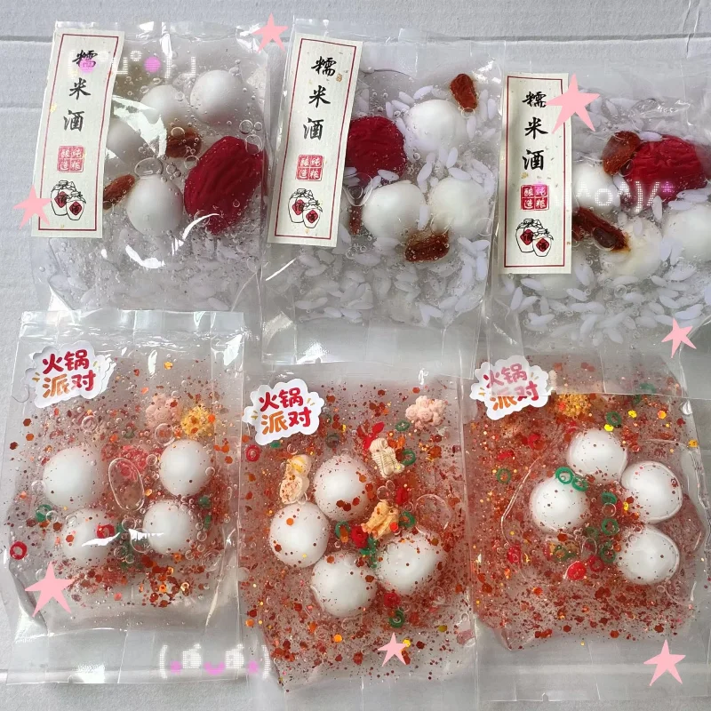 Stress Relief Squishy Fun Sensory Fidget Crunchy Squishy Ball Creative Home Ornament Squeeze Bag Pressure Release