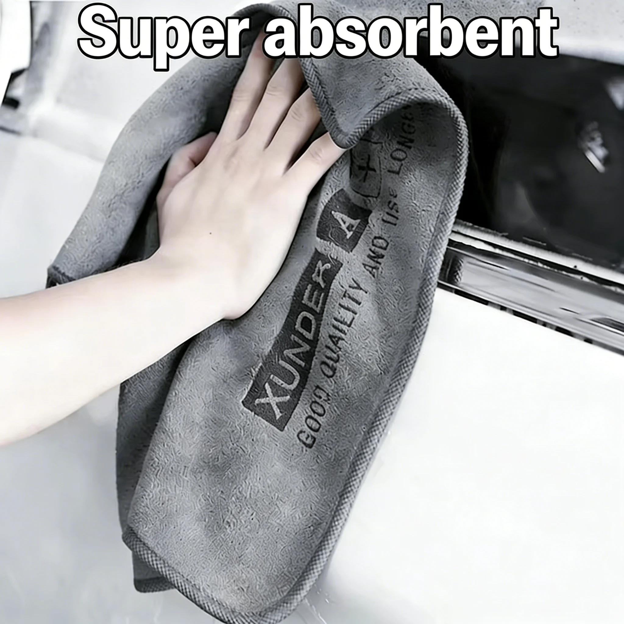 1PC High-end Microfiber Car Washing Towel Auto Cleaning Drying Cloth Hemming Car Care Detailing Cloth Water Absorption Car Rag