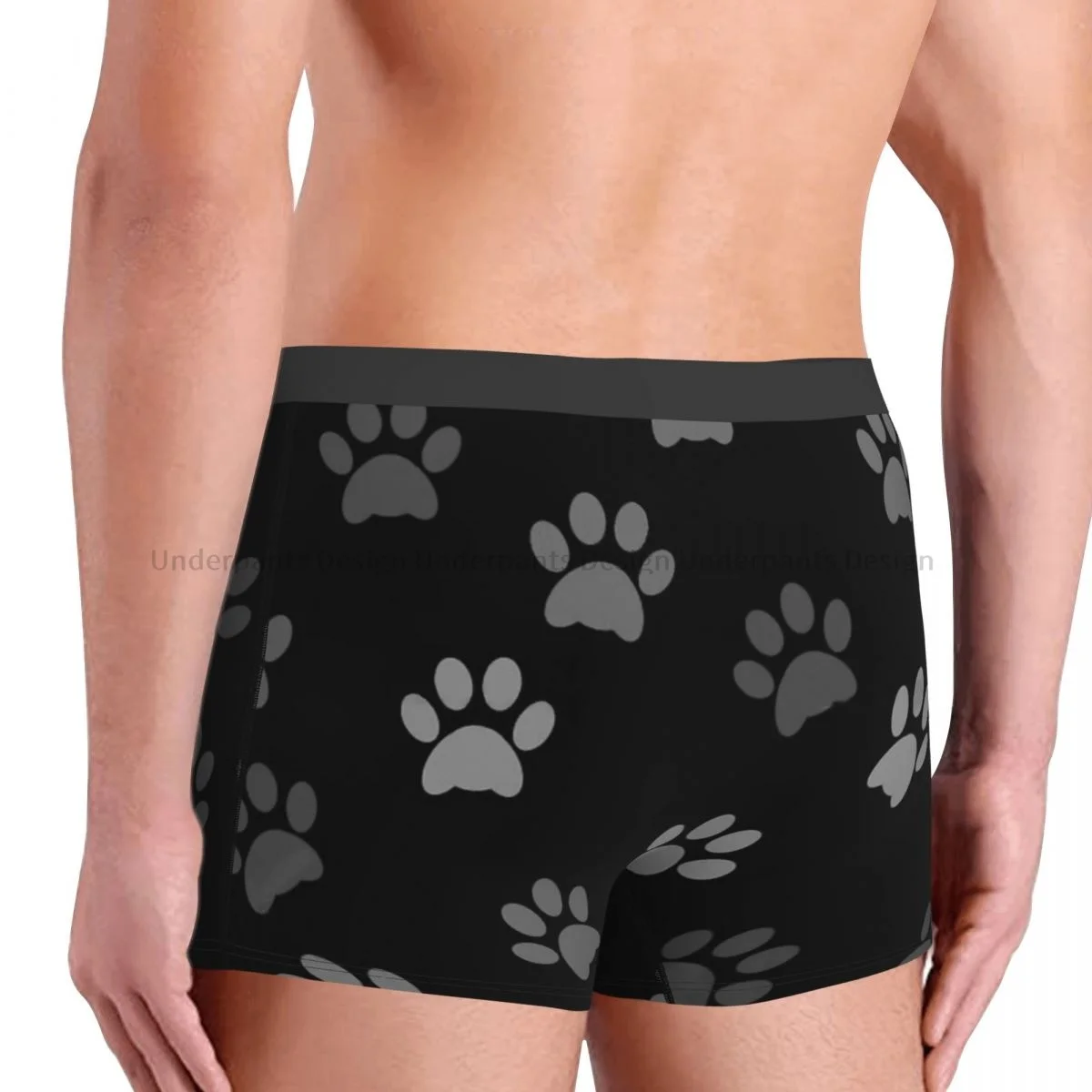 Animal Cute Forest Ocean Paw Print Underpants Homme Panties Men\'s Underwear Sexy Shorts Boxer Briefs