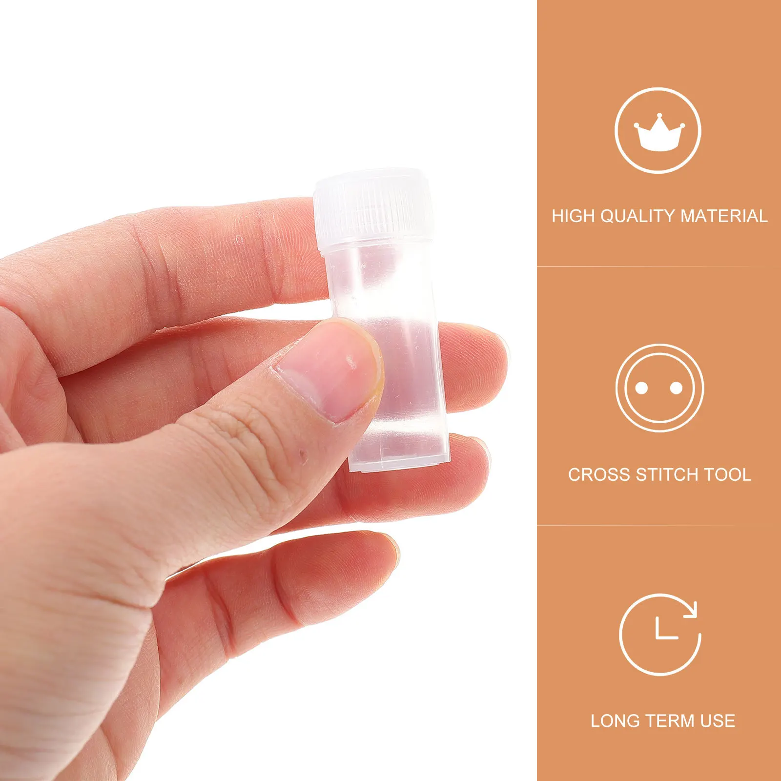 

50pcs Plastic Needle Bottles 30Ml Leak Proof Transparent Storage Tubes For Sewing Beads Jewelry Pills Diy Craft Cross-Stitch