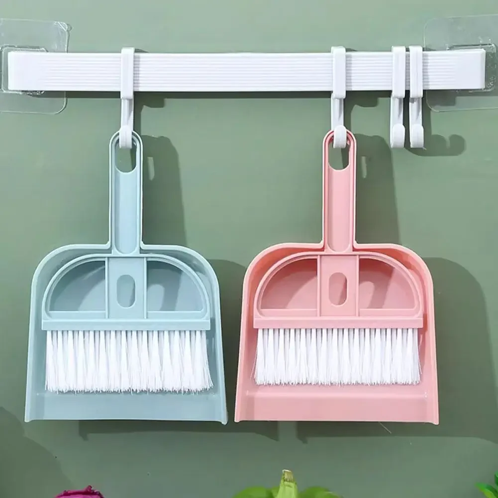 

Desktop Mini Broom Dustpans Set With Garbage Shovel Nordic Color For Household Desktop Cleaning Tools Shoe whitener Rust remover