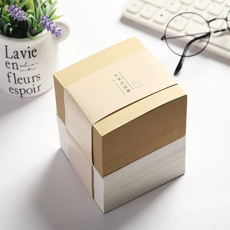 400 Sheets High-quality Sticky Note Pad Thickened and Tearable Notepads Kraft Note Pad Paper Office Cute Stationary Supplies2024