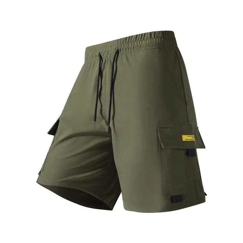 High Waist Straight Leg Short Pants European Size Beach Workwear Five-Quarter Length Casual Summer Trousers for Teen Boys