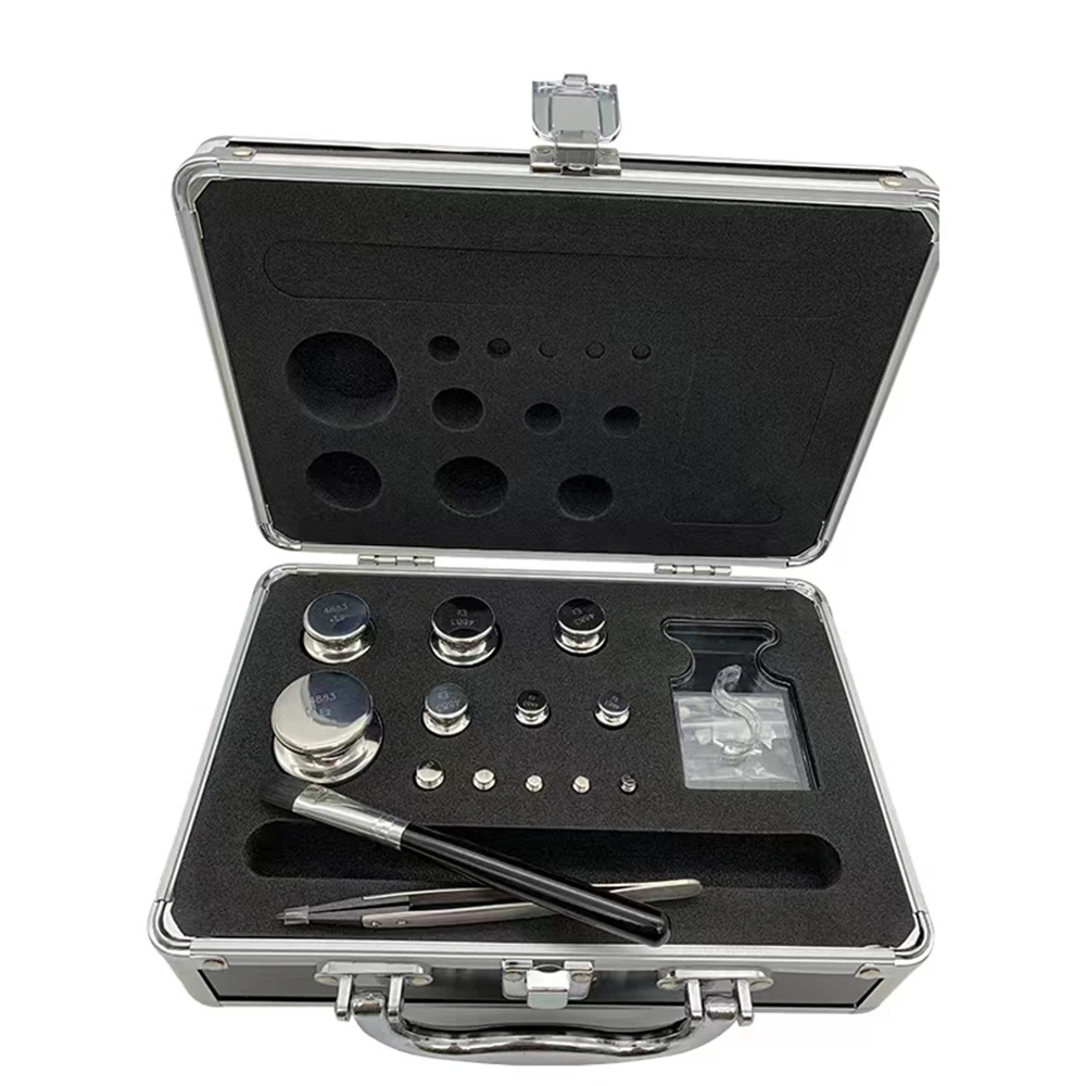 

E2 Grade 24pcs 1mg-500g 304 Stainless Steel Digital Scale Calibration Weights Kit Set