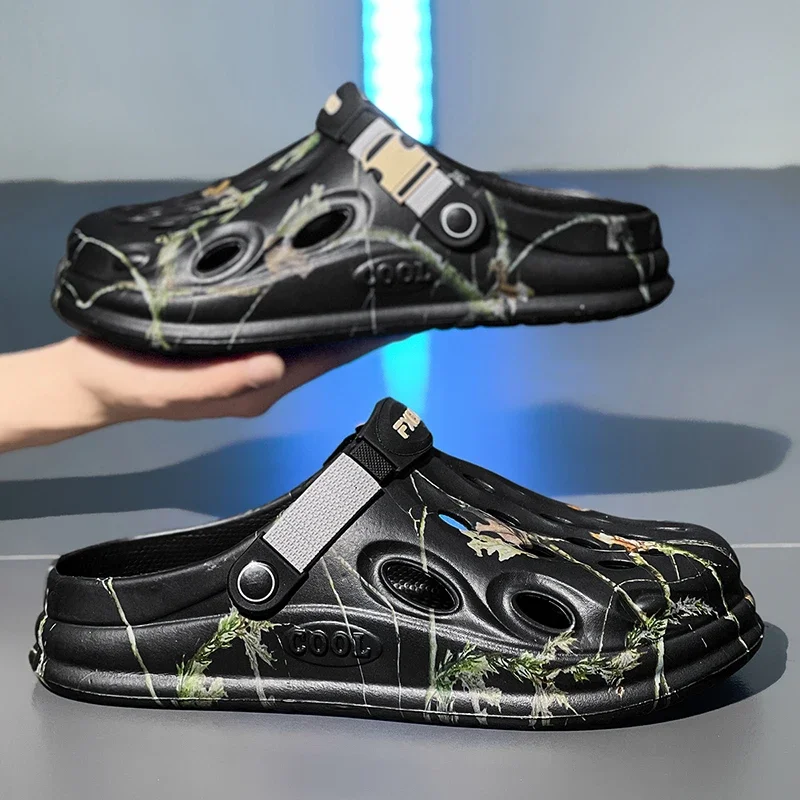 Shoes Men's Summer Luxury Sandals Eva Slippers Flat Sandals Man Beach Slip-on Men's Platform Beach Sports Sandals House Clogs view 3