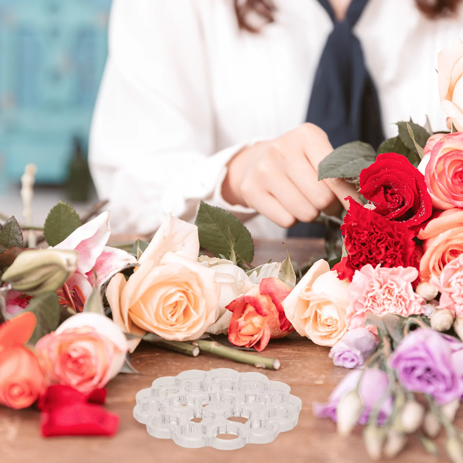 2 szt. Przezroczyste spiralne wkładki do wazonów Ikebana, narzędzie do aranżacji kwiatów, wielokrotnego użytku, dysk do projektowania kwiatowego do dekoracji domu i na wesela