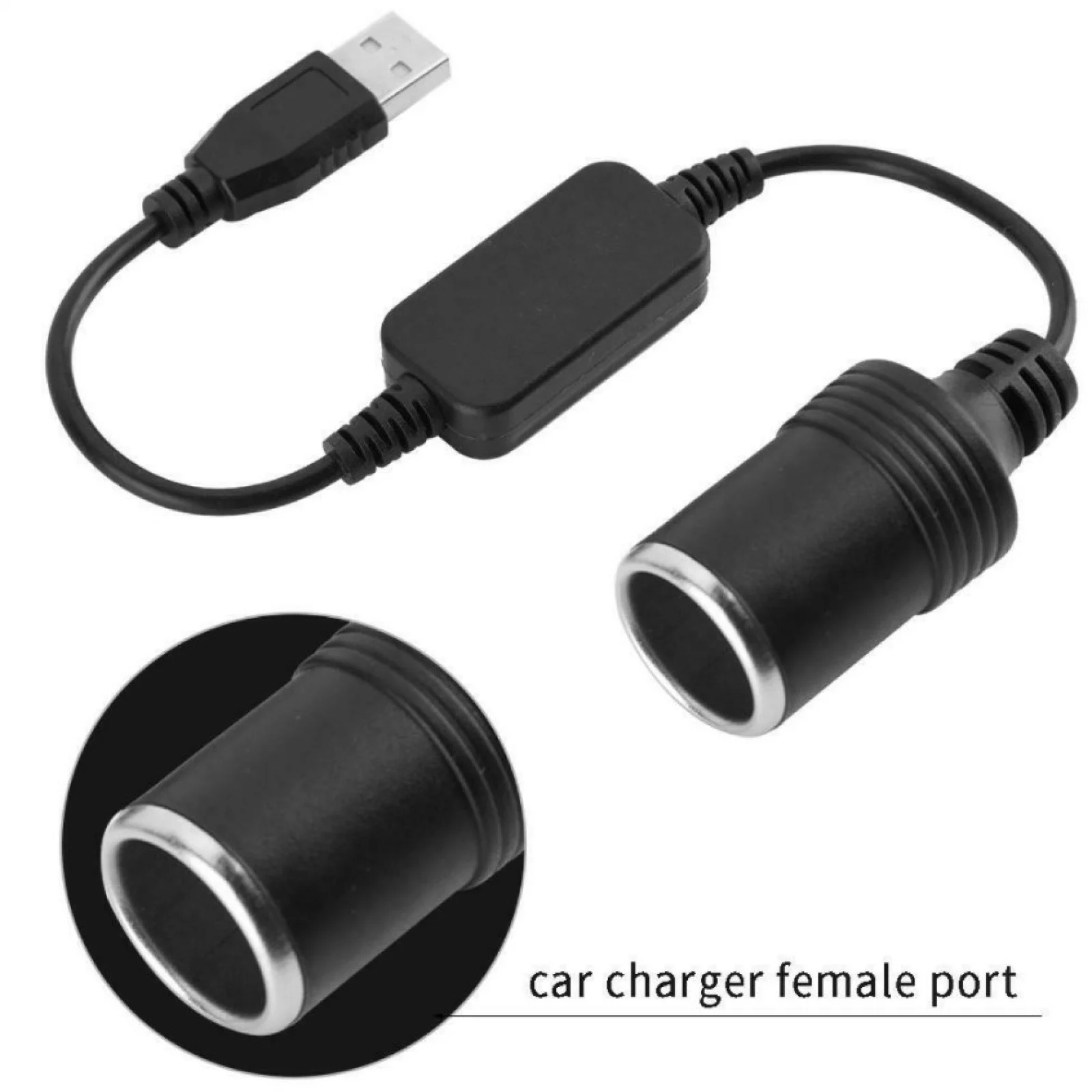 

Адаптер для автомобильного прикуривателя 34,5 см: USB Type-C (штекер) на 12В (гнездо), конвертер для прикуривателя, автомобильные аксессуары