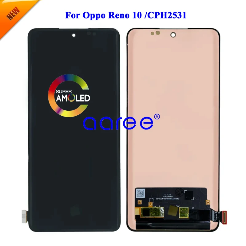 New AMOLED LCD Screen For Oppo Reno 10 LCD For Oppo Reno 10 5G CPH2531 LCD Screen Touch Digitizer Assembly