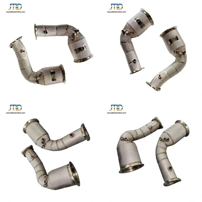 High Flow Stainless Steel Exhaust System Downpipe for Audi RS5 B9 2.9 OPF with Customized Polish and 1.5mm Thickness