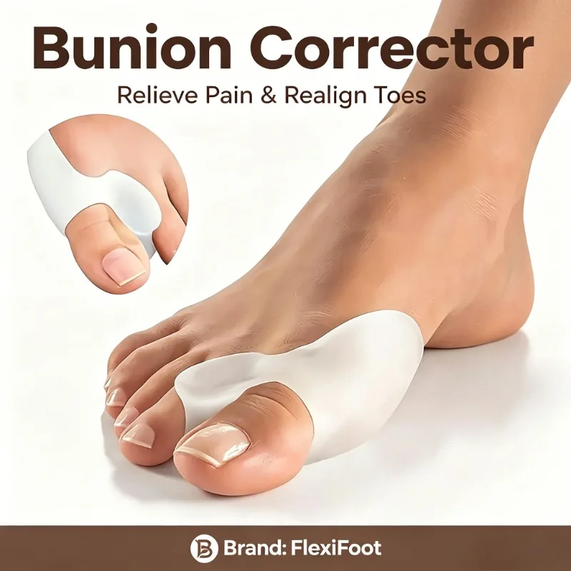 Comfort Silicone Big Toe Protector Covers 1 Pair Unisex Separator for Bunion Relief Foot Pain Care