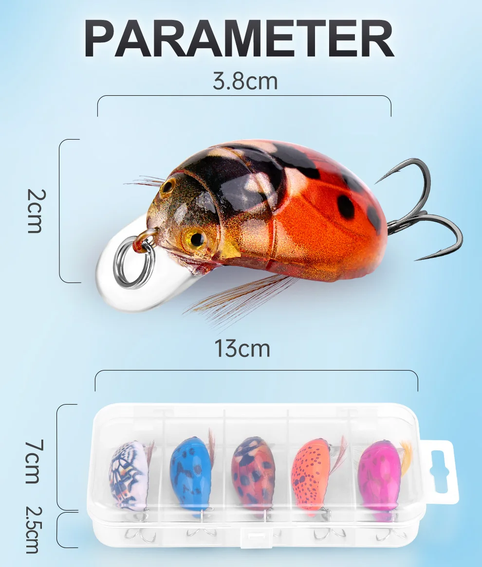 WEIHE Käferköder Luer Bionischer Mikro-Schwimmköder Harter Käferköder – Detail 3