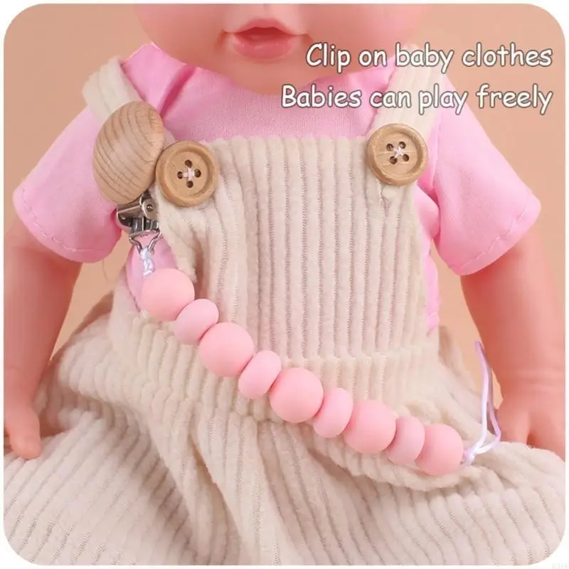 

E06F Silicone Pacifier Clip Pacifier Holder Clip Pacifier Clip Pacifier Clip for Boys Girls Teething Pacifier Clip BPA