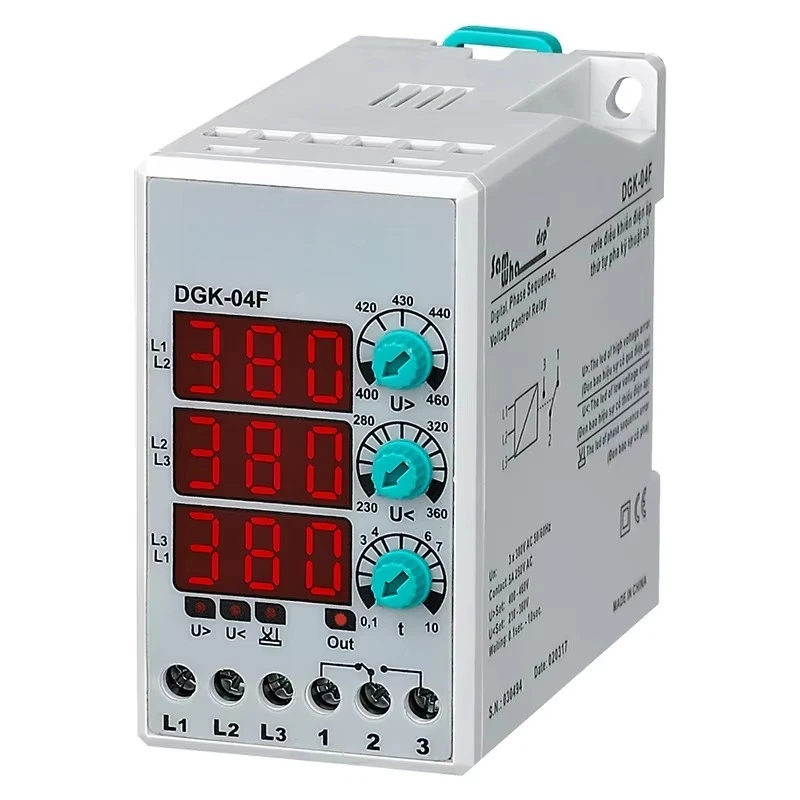 3pcs dsp DGK-04F High Quality and Practical Tense Over Under Voltage Control Relay Ac220v Protection