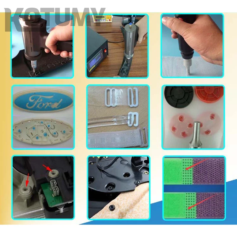 AC 220V /110V Portable Ultrasonic Plastic Spot Welder Ultrasonic Spot Welding Machine With Two Welding Head 6