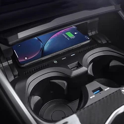 15W Car wireless charger phone charger fast charger charging pad panel for BMW 3 4 Series G20 G21 G22 G28 2019 2020 2021 2022