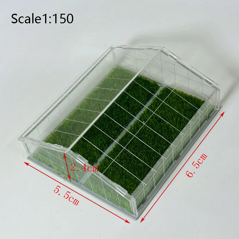画像温室ビルディングモデル、芝生、シミュレーションミニスケール、建築組み立て材料、サンドテーブル、1:100-1:200、1個