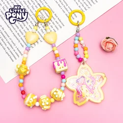 Kawaii My Little Pony Keychain Acrylic Backpack Pendant Cute Anime Peripheral Fluttershy Pinkie Pie Key Chains Decoration