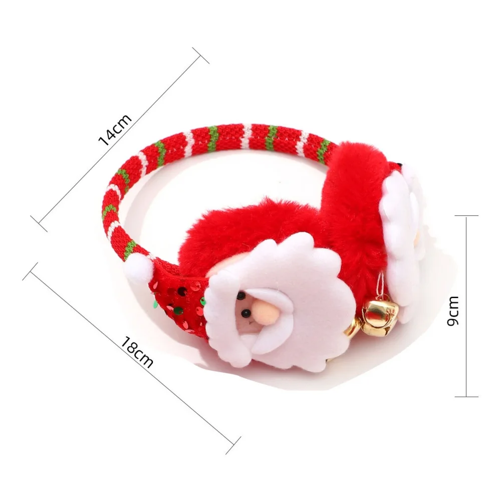 Orejeras navideñas, orejeras de felpa para invierno, cubiertas festivas para las orejas de Papá Noel, regalos para la familia, invierno, exteriores, frío