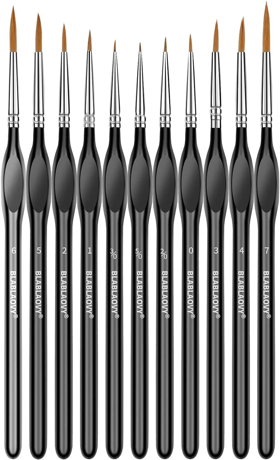 

Detailing Brush Set, 11 Pcs Miniature Paint Brushes with Triangular Handles, Paint Brushe for Acrylic Painting, Art, Model, Face