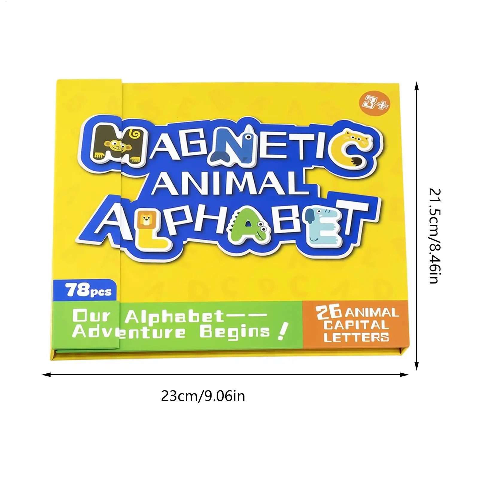 Imanes del alfabeto, juguetes preescolares de animales, imanes del alfabeto para nevera para niños de 3 años, pizarra blanca para el hogar, escuela y aula