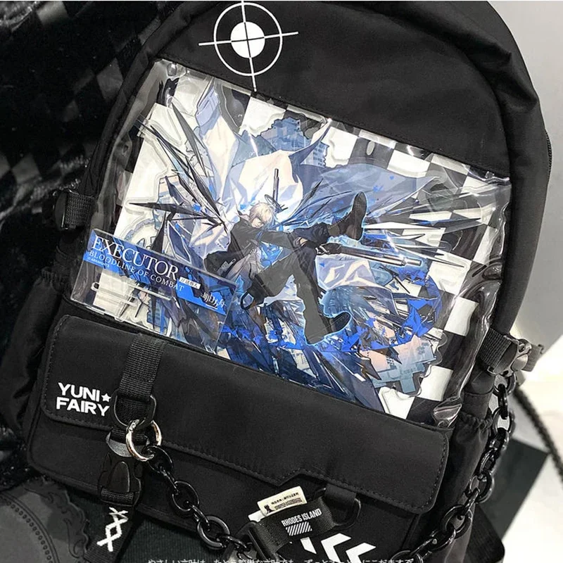 Richme Fashion New Women Ita Backpacks Large Capacity Subculture DIY Transparent Bolso Mujer Students Commute Laptop Bag Female