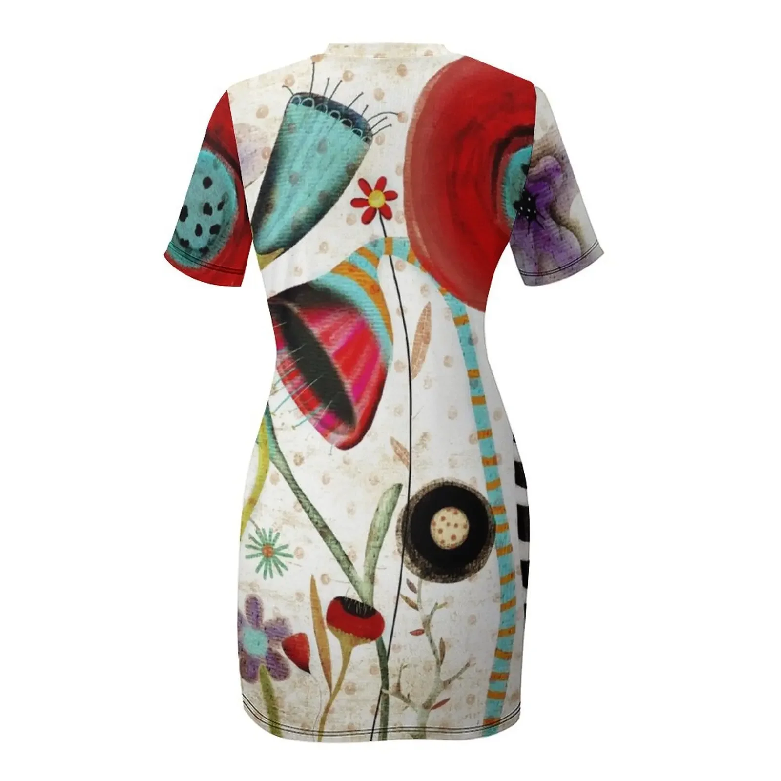 Sukienka vintage w stylu rustykalnym z motywem japońskich kwiatów, z krótkim rękawem, sukienki na studniówkę, letnia spódnica, ubrania, sukienka